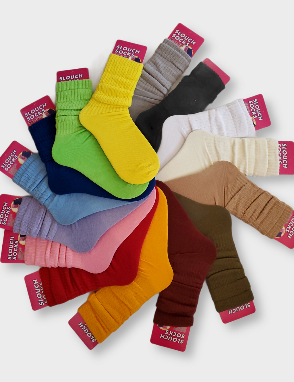 Fabric: 90% Polyester blend, 5% Elastane, 5% Spandex  Soft, cute, stylish and trendy slouch socks  Provides comfort along with a timeless look